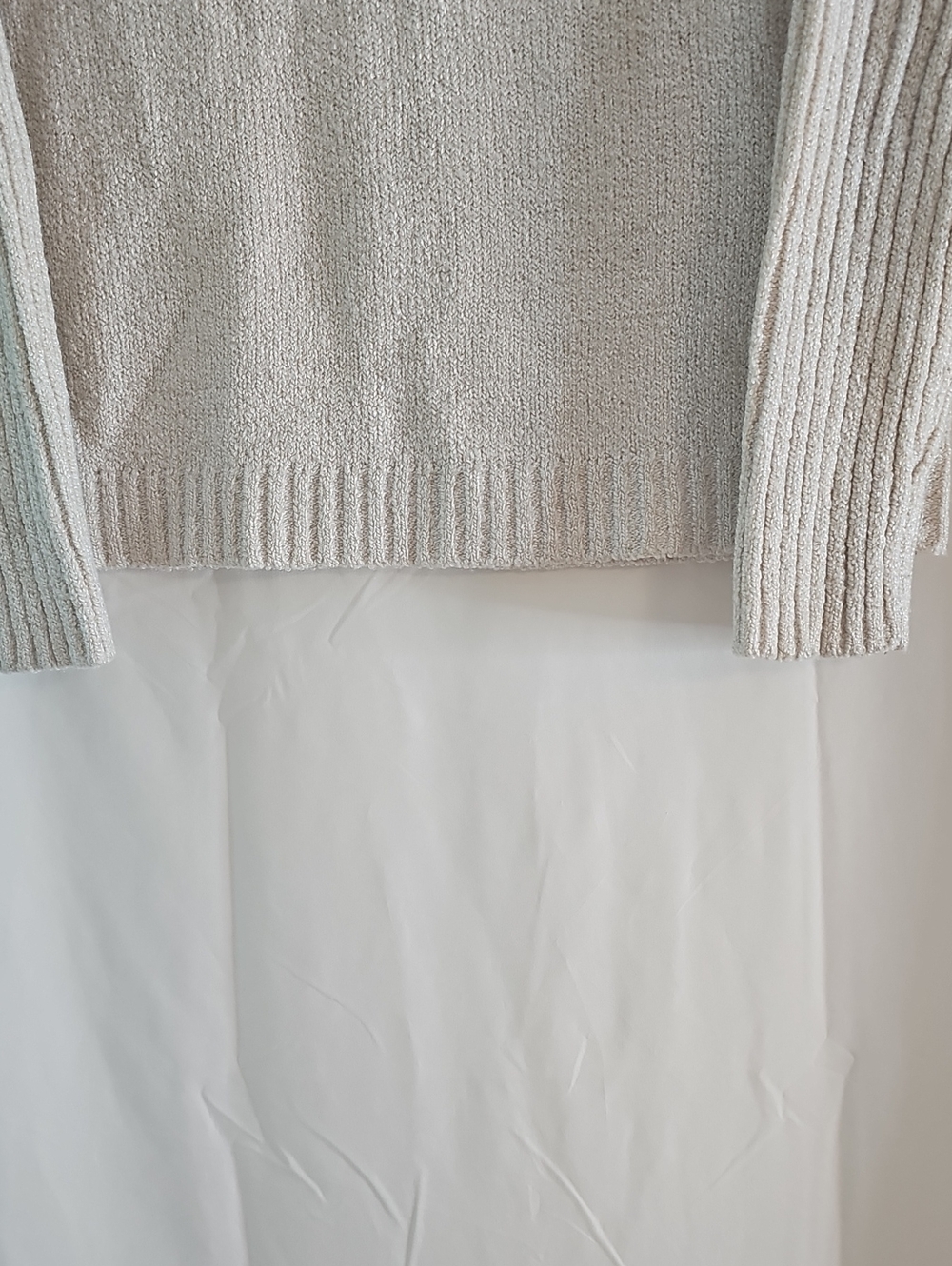 Carolyn Taylor Women's Crewneck Sweater in Light Cream - Picture 3 of 4